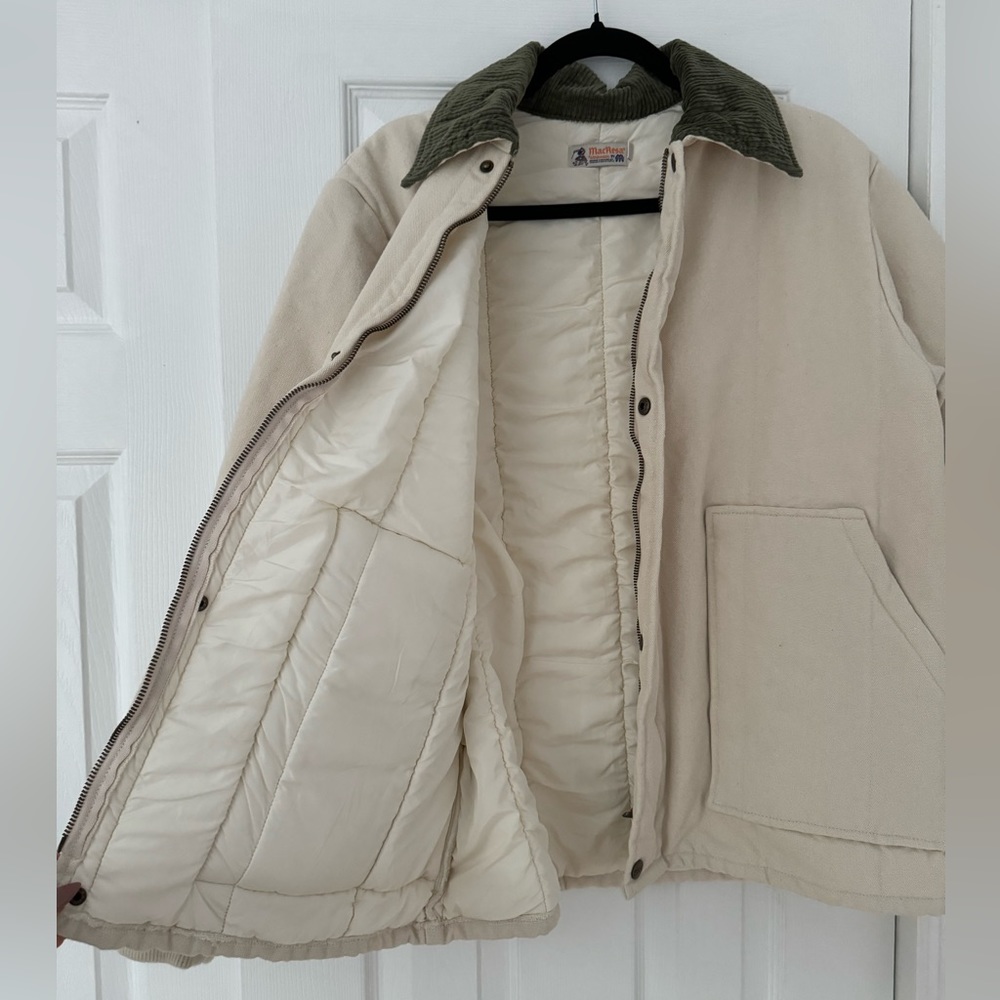 MANRESA BITTNER COAT NATURAL/OLIVE - MENS LARGE